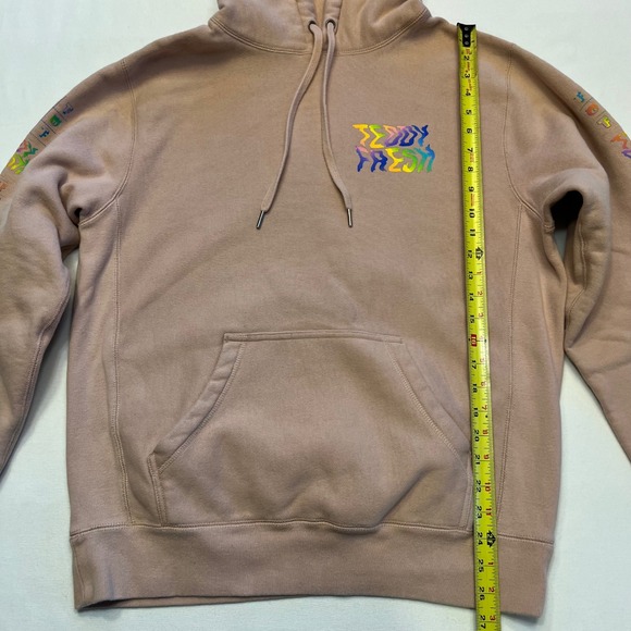 Teddy‎ Fresh Streetwear Pink Rainbow YouTube Merch Hoodie Sweatshirt Size M - Picture 4 of 9